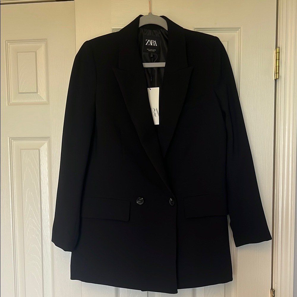 NWT Zara Black Blazer Classic Suit Jacket